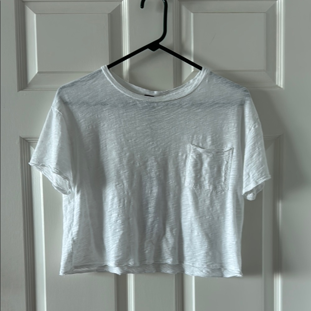 New Bobi Crew Boxy Cropped T-shirt with Pocket